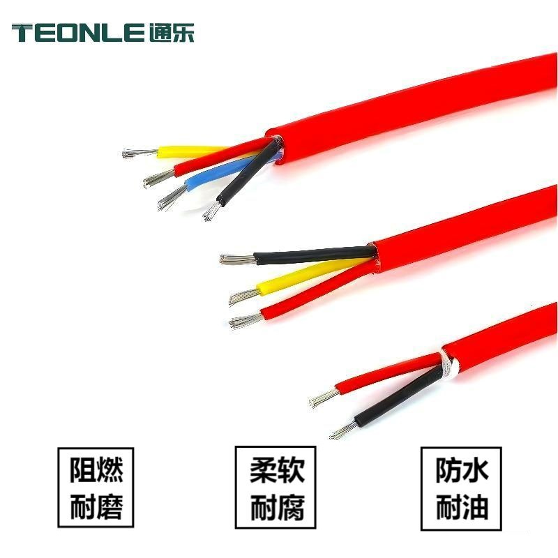 耐高低溫 防火阻燃 2/3/4芯 高溫硅膠線